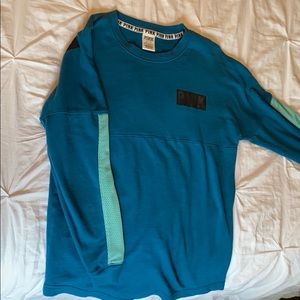 Long-sleeved teal PINK shirt